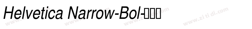 Helvetica Narrow-Bol字体转换